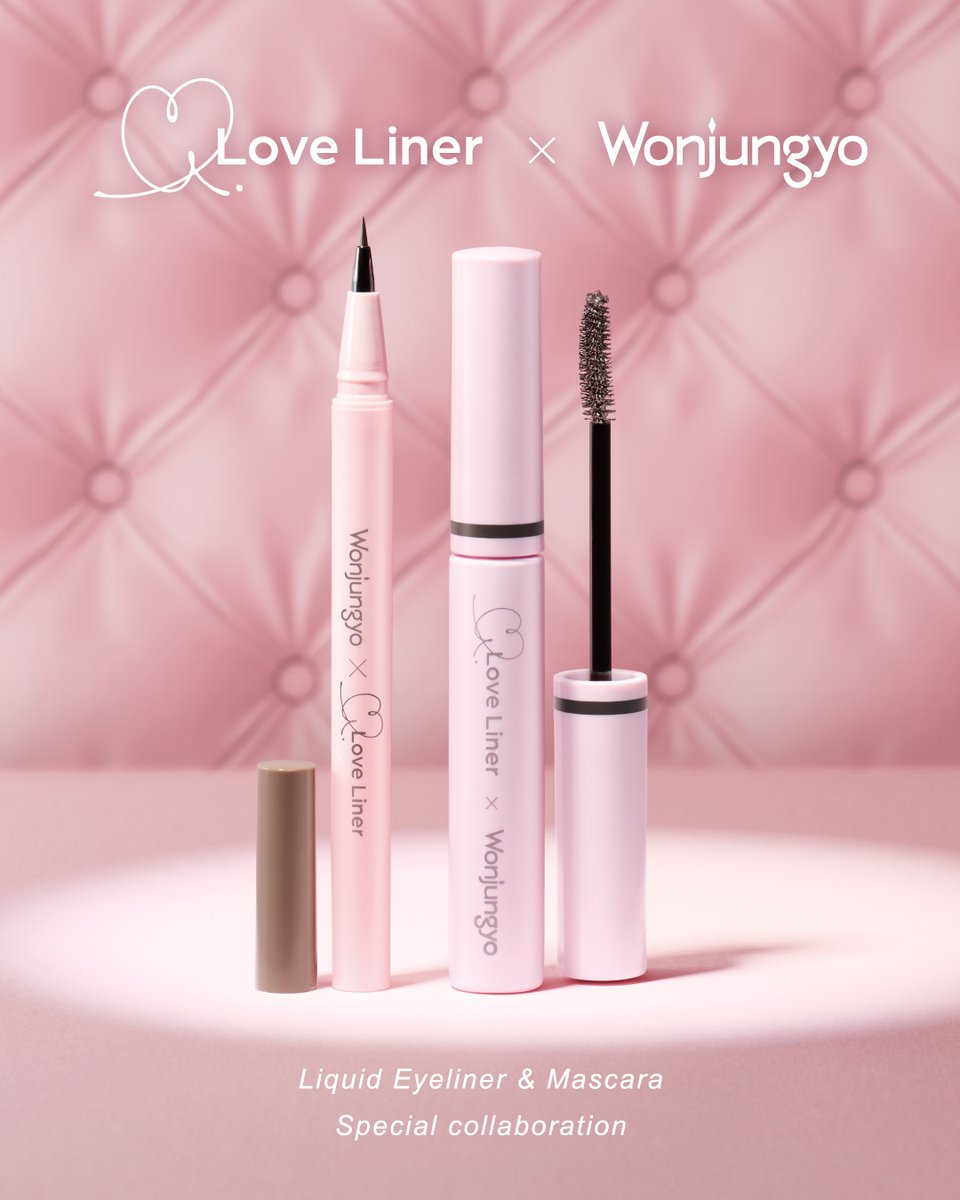 loveliner_jp's tweet image. 𝐋𝐨𝐯𝐞 𝐋𝐢𝐧𝐞𝐫 × 𝐖𝐨𝐧𝐣𝐮𝐧𝐠𝐲𝐨
初コラボ!!📣✨
ラブ・ライナーはウォン・ジョンヨ氏監修カラーのマスカラを、ウォンジョンヨはラブ・ライナーコラボのリキッドアイライナーを発売💫
お楽しみに💞
発売日:
8/7(木)公式EC・8/8(金)店頭発売
※各アイテムは各ブランドの公式ECでのみ販売
