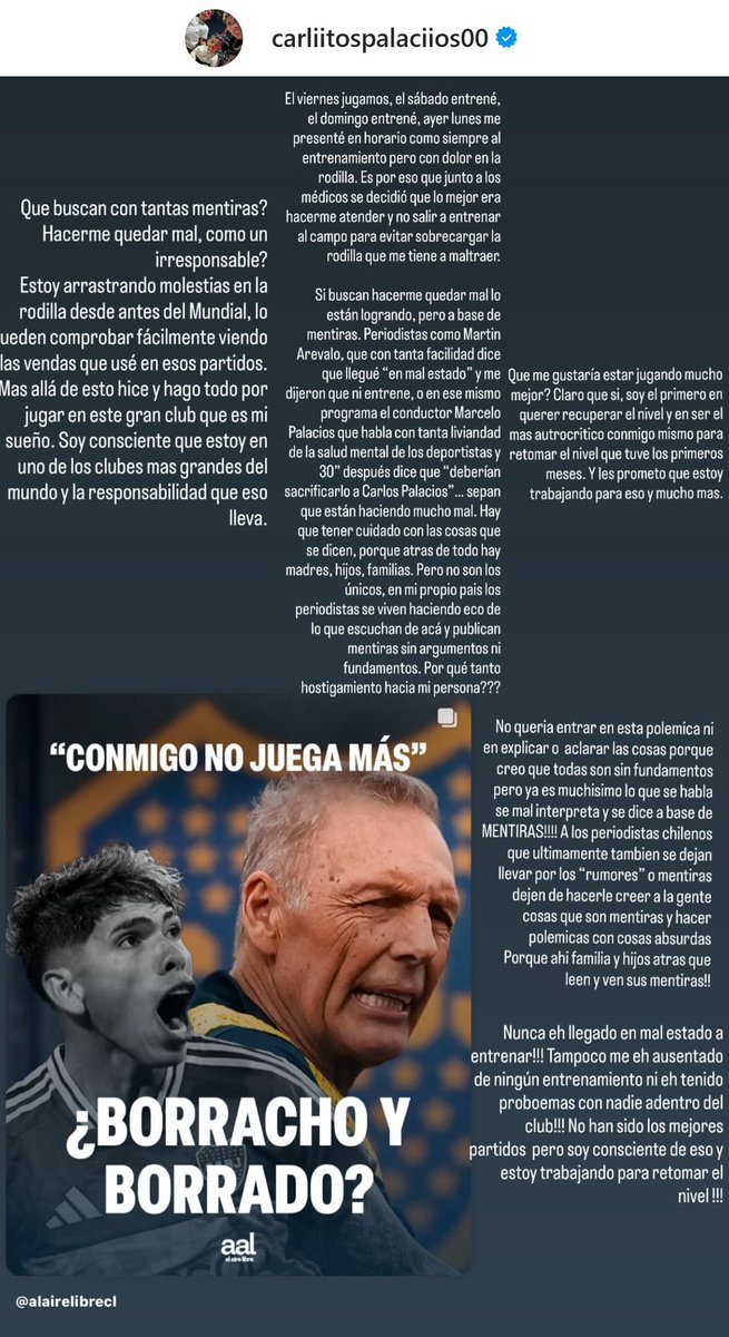 porquetendencia's tweet image. "Arévalo":
Por la historia que Carlos Palacios publicó en Instagram