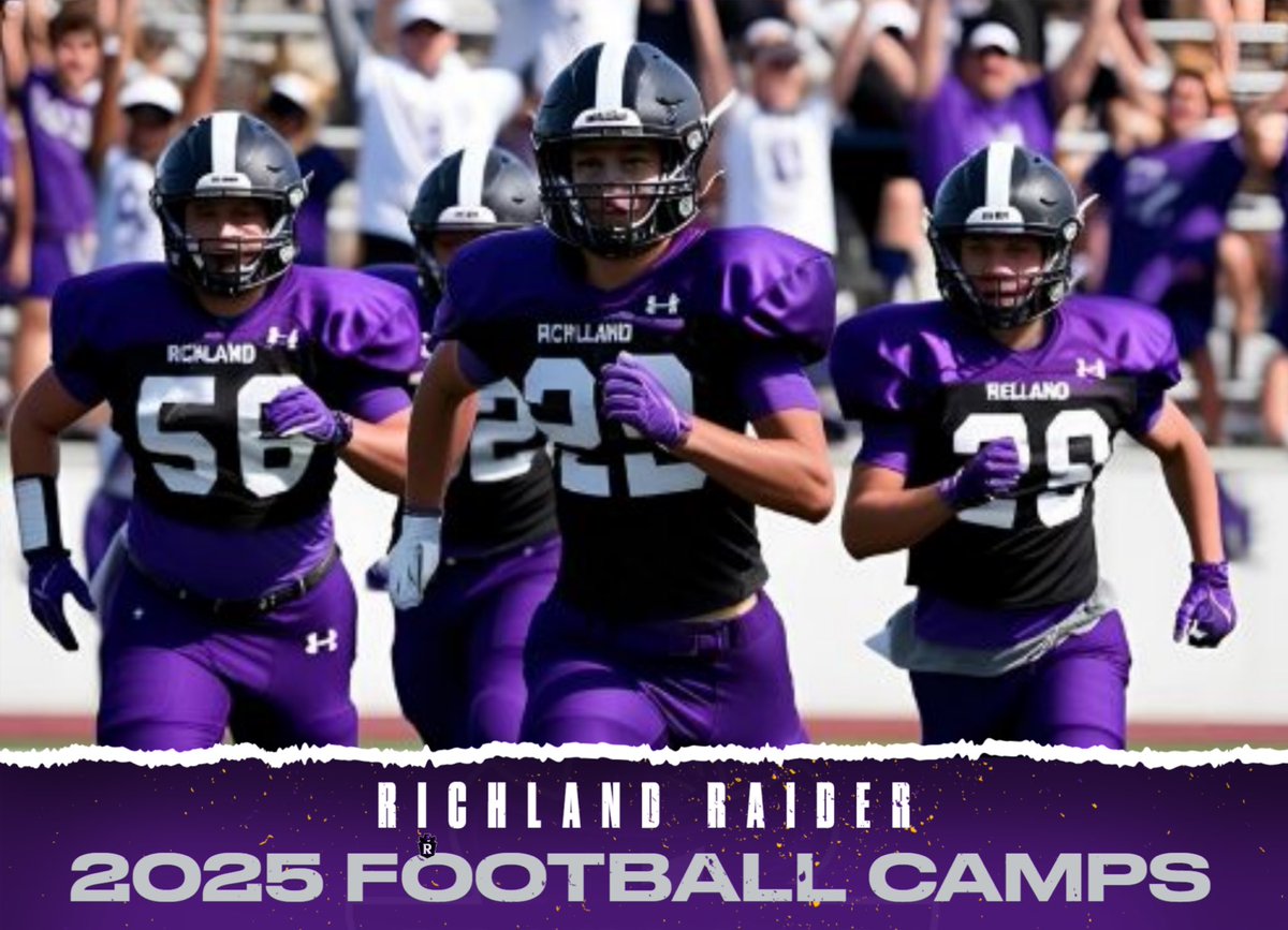 Rushing Athletics (@rushingraptors) on Twitter photo Richland Football Camp for 7th - 9th graders is next week!!
July 28-31 5:30-8:30 pm at Rushing MS
prosperisd.store.rankone.com/athletics-raid…
<a href="/RushingRaptors/">Rushing Athletics</a> <a href="/Richland_FB/">@RHSFootball</a> <a href="/MoseleyMustangs/">Moseley Mustang Athletics</a> Richland Football Camp for 7th - 9th graders is next week!!
July 28-31 5:30-8:30 pm at Rushing MS
prosperisd.store.rankone.com/athletics-raid…
<a href="/RushingRaptors/">Rushing Athletics</a> <a href="/Richland_FB/">@RHSFootball</a> <a href="/MoseleyMustangs/">Moseley Mustang Athletics</a>
