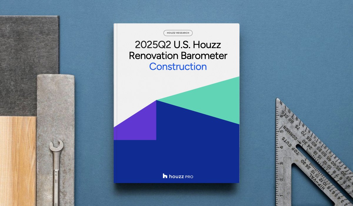 📉 The Q3 2025 Houzz Renovation Barometer shows a second straight quarter of declining sentiment among pros. Inflation, tariffs &amp; costs are top concerns—but steady backlogs offer hope for the rest of 2025.
Read the report: bit.ly/3IBCGaX