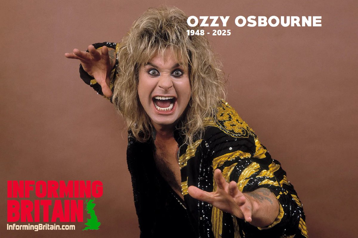AndyGibsonTV's tweet image. OBITUARY: Ozzy Osbourne Dead At 76 - (IN FULL: t.ly/IBcj9)
#OzzyOsbourne
#RIPOzzyOsbourne
#OzzyOsbourneRIP
#PrinceOfDarkness
#BlackSabbath
#Ozzy
#RIPOzzy
#OzzyRIP
#HeavyMetal
#WWE
#HallOfFame
#WWEHOF
#Obituary
#Obituaries
