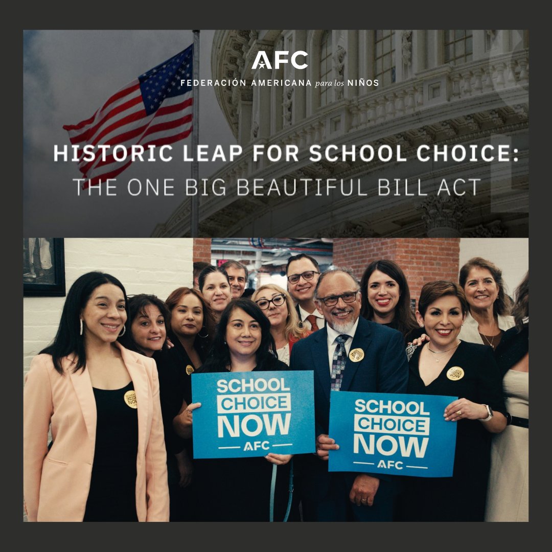 ValeriaGurr's tweet image. A historic breakthrough for school choice. The first permanent and uncapped 100 percent federal scholarship tax credit will expand real educational opportunities for families across the country. This is a milestone for parents seeking school options and a brighter future for…