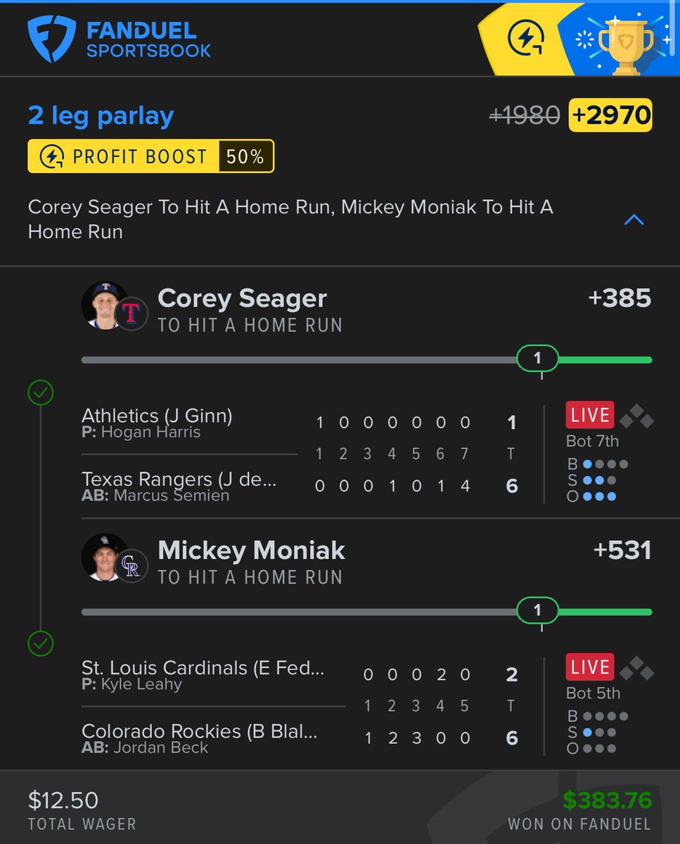BuddhaCapper's tweet image. Cash the HR Parlay I ran with @slyalphieno in @ThaLoungeSports 

Link below to join in

whop.com/c/larrys-loung…

#fanduel #mlb