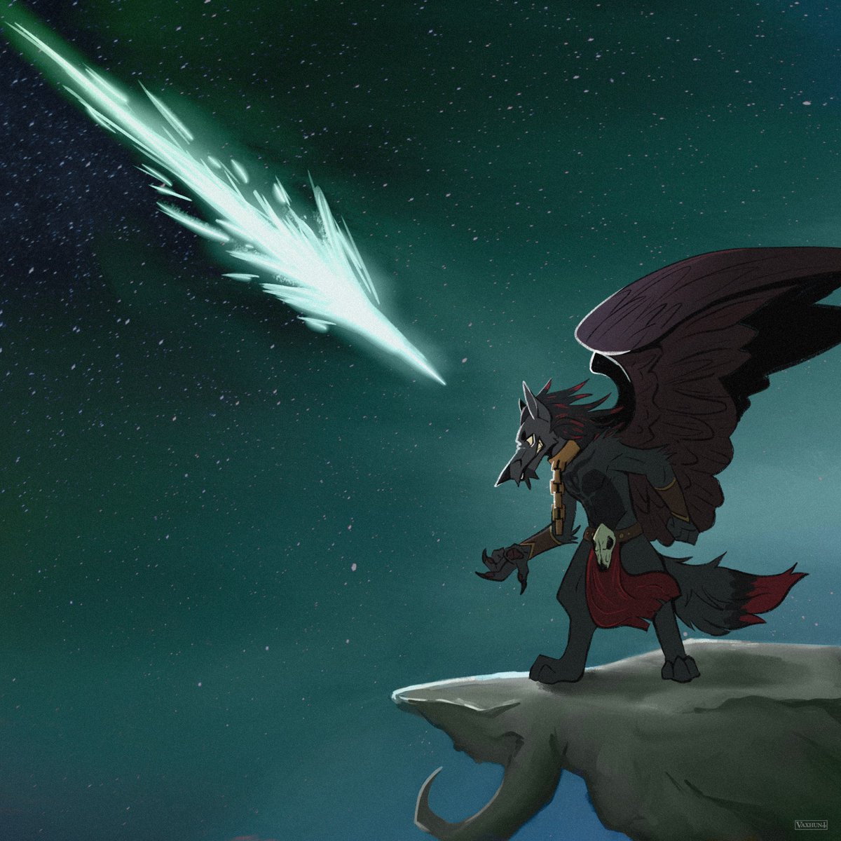 _VAXHUNT_'s tweet image. β Forever wolves against the world β
Phobia stands at a cliffβs edge, grin unwavering as he watches the spear of light dive toward him.
