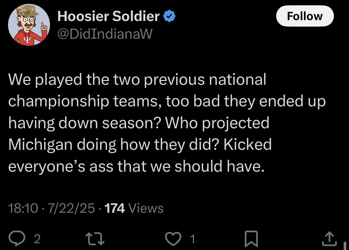 Tdot_Pdot3's tweet image. Pray for Indiana fans. They’re discovering college football and I feel like I’m watching a primitive species discover fire.
Tonight’s lesson: don’t get too close