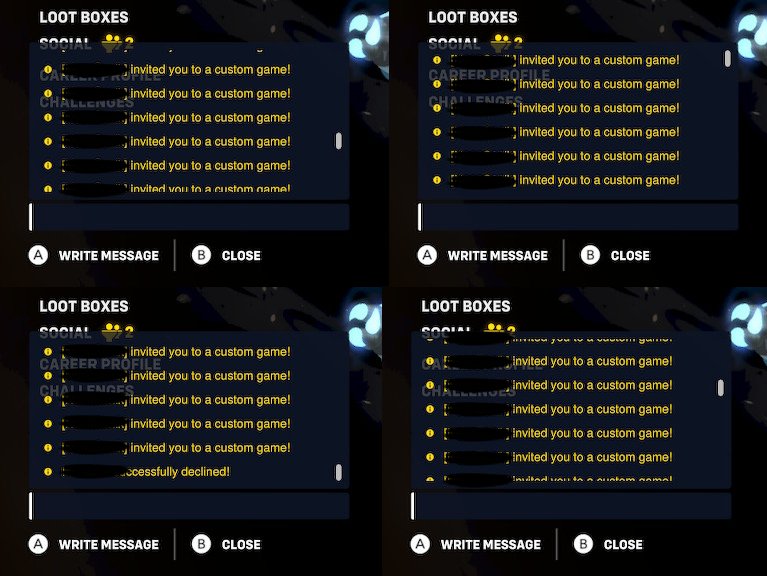 CPG_123's tweet image. What does it mean when someone spam invites you to a custom game? /gen
I only killed him two times :[