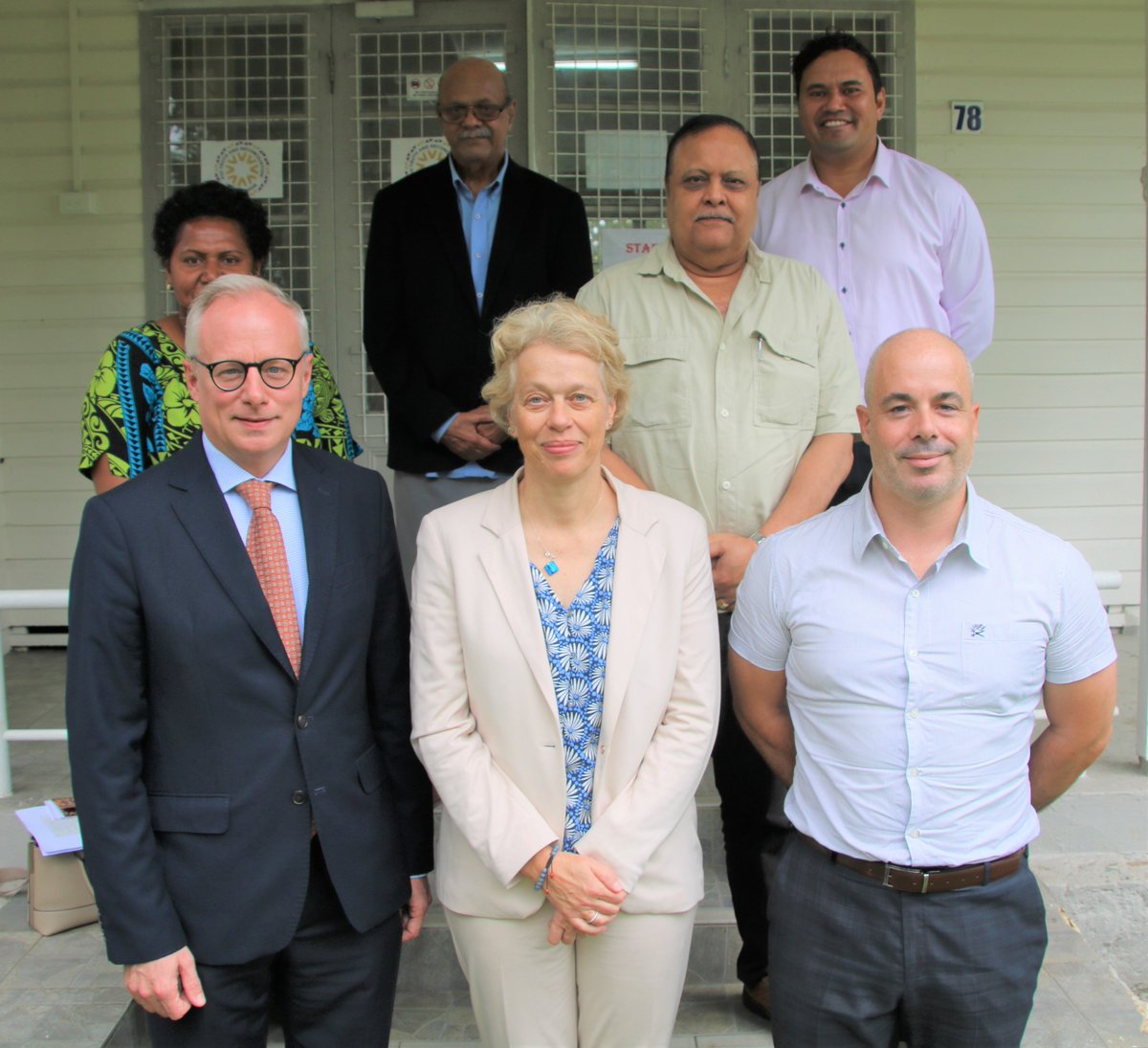 EUPasifika's tweet image. The EU supports Fiji in fostering national reconciliation by financing the Truth & Reconciliation Commission Chair & providing capacity building support.
Today, the EU Ambassador to the Pacific, @BPlinkertEU visited the office of the Chair of the TRC Dr Marcus Brand & his team.
