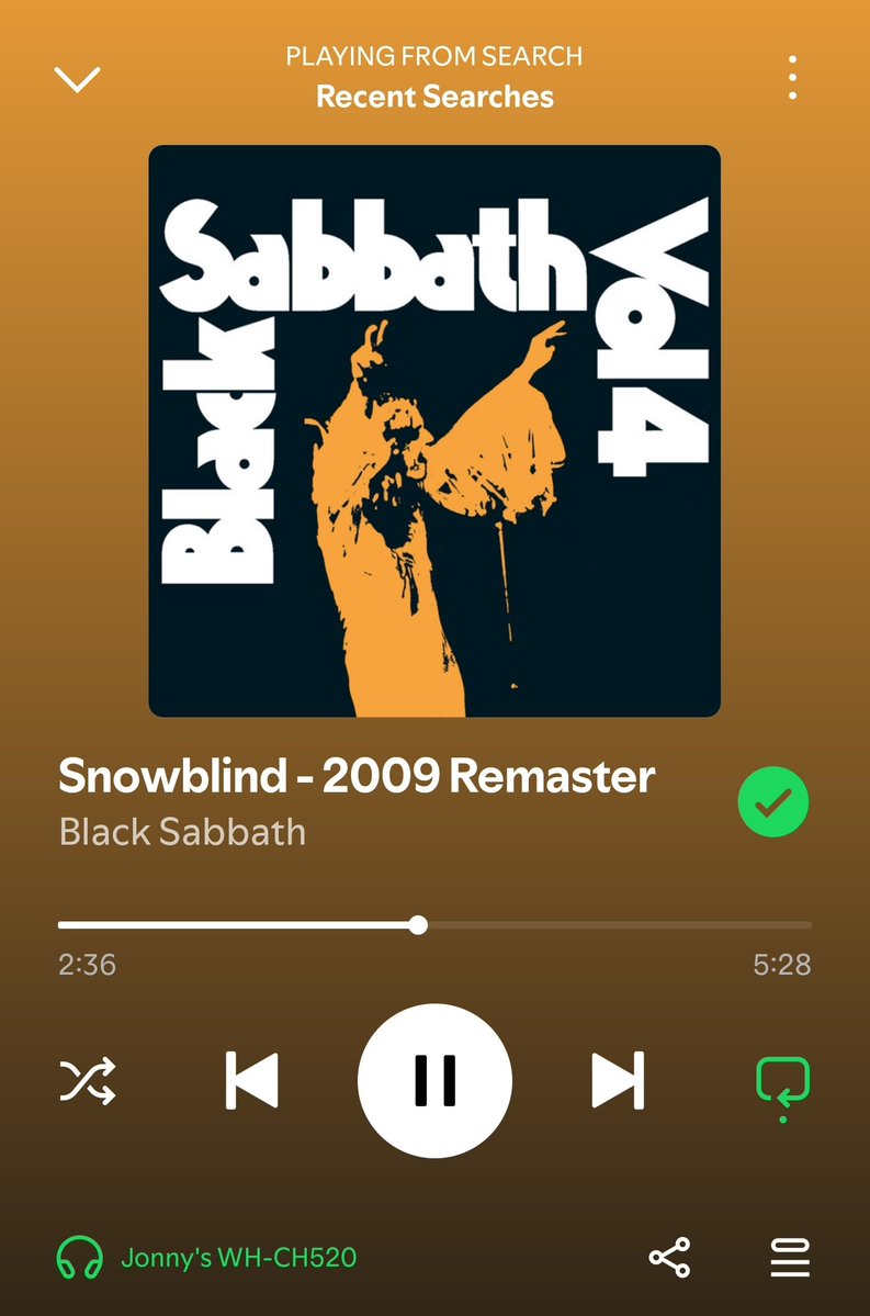 Jonnythesloth1's tweet image. Thanks for one of the best songs ever composed Ozzy. R.I.P. Listen to Snowblind right now if you havent.