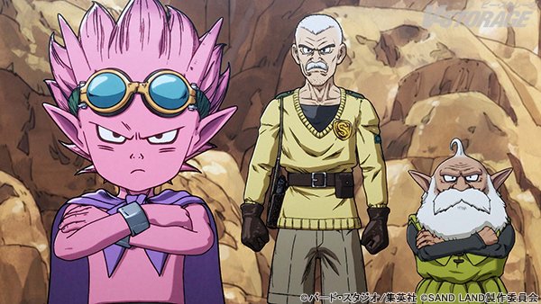 VSTORAGE's tweet image. NHK総合テレビにて
7月26日(土)よる11時45分~放送📺
アニメ『#SANDLAND : THE SERIES』
第4話「砂嵐の向こうに」
場面&あらすじ公開✨
v-storage.jp/anime/etc-anim…
#サンドランド