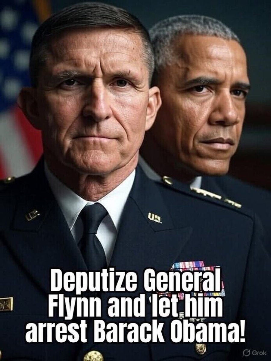 ImFiredUp2's tweet image. Can you imagine the look on @BarackObama face having the @GenFlynn come and cuff and stuff him and perp walk him in front of the whole planet.
😂😂😂😂😂😂