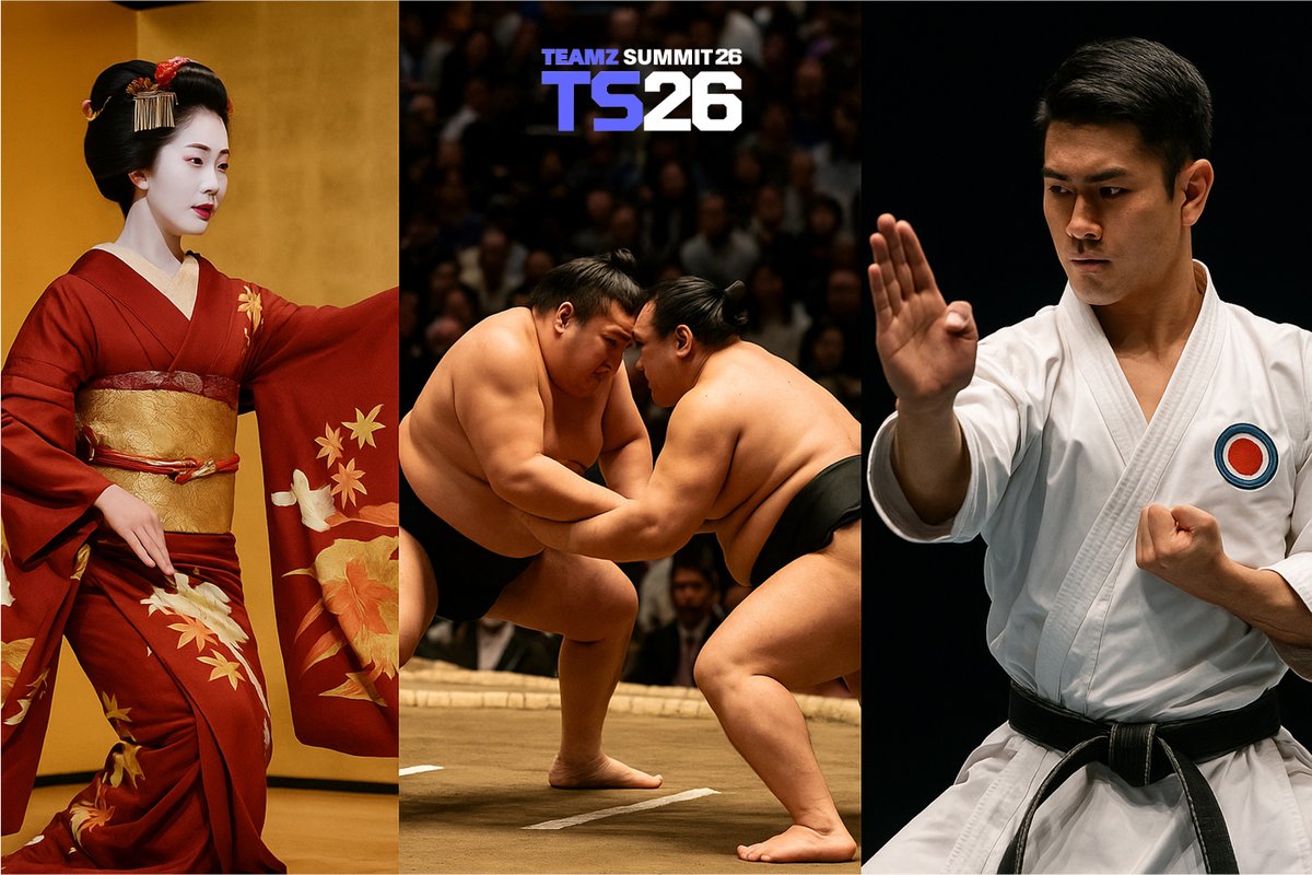 teamz_inc's tweet image. 🌸 TEAMZ Summit 2026で、日本伝統文化に浸る特別なひととき!
Web3の最先端だけじゃない。
TEAMZ Web3 Summit 2026では、世界に誇る日本文化の魅力もたっぷり体感できます!
👘 本格的な芸者舞が織りなす静寂と華やかさ
🤼♂️ 力士による相撲パフォーマンスで味わう圧倒的な迫力
🥋…