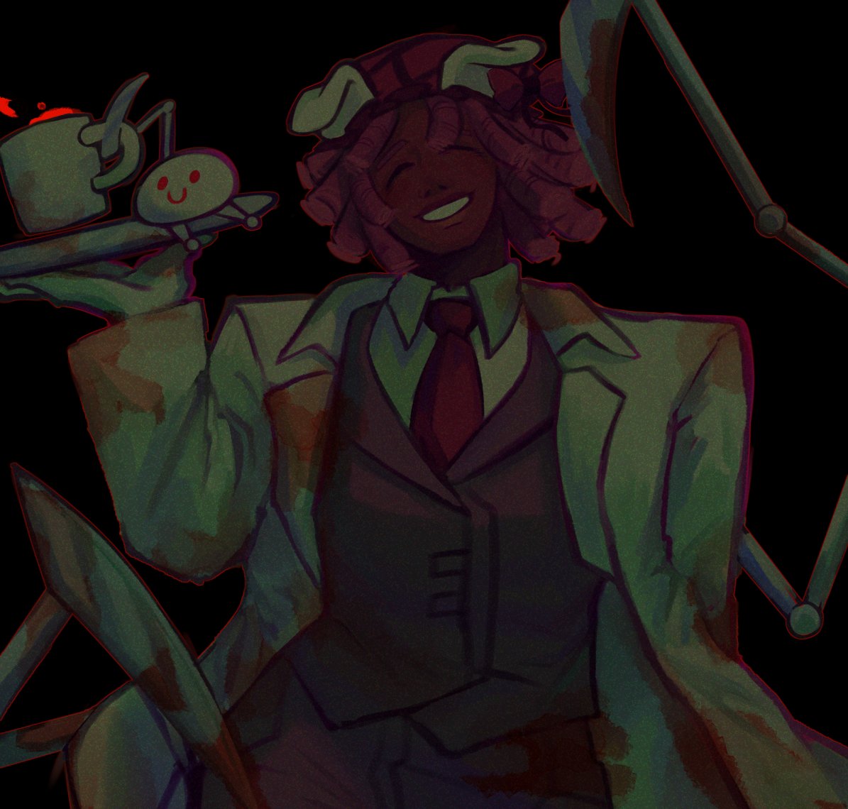 _HLZ0S's tweet image. ATTACK! for ChimeraCannibal [LoveyDoveyQuetzal] on art fight! 
#artfight2025 #artfight