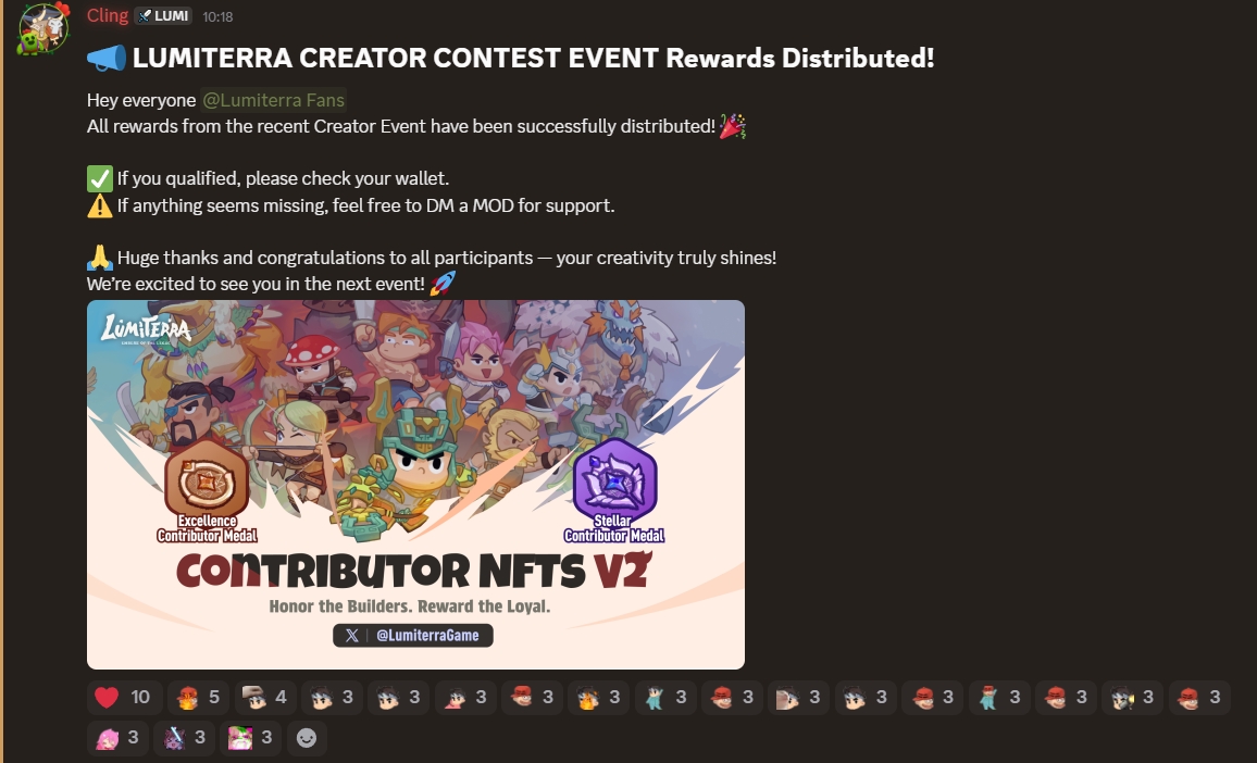 Legends, check your wallets. 🏆💼

STELLAR EARNED. LUMITERRA FOREVER.