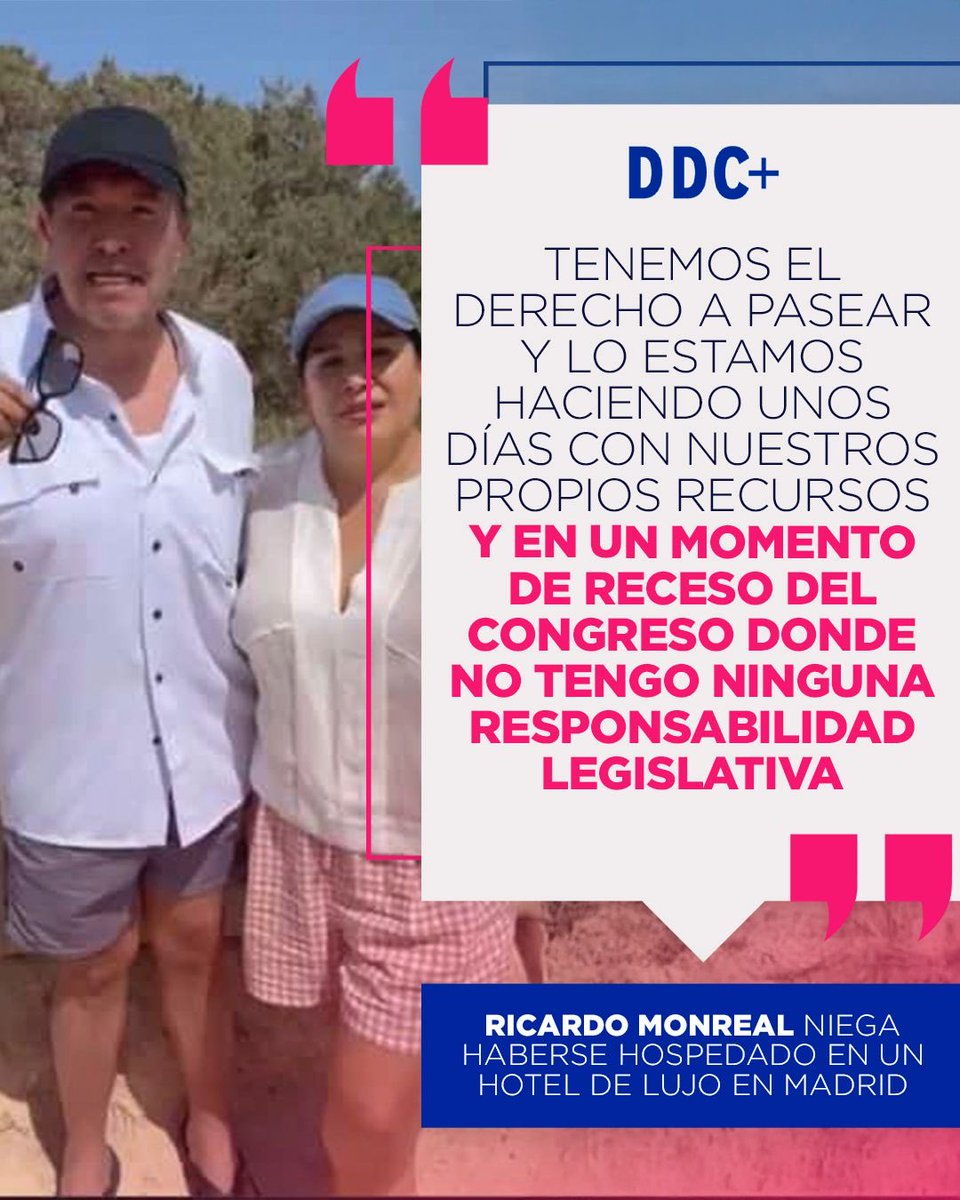 DDConfianza's tweet image. Luego de ser visto comiendo en un lujoso restaurante en Madrid, Ricardo Monreal salió a dar explicaciones, esto fue lo que dijo.