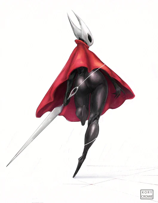 Sketched Hollo Knight's Hornet since I sort of accidently drew her before.
