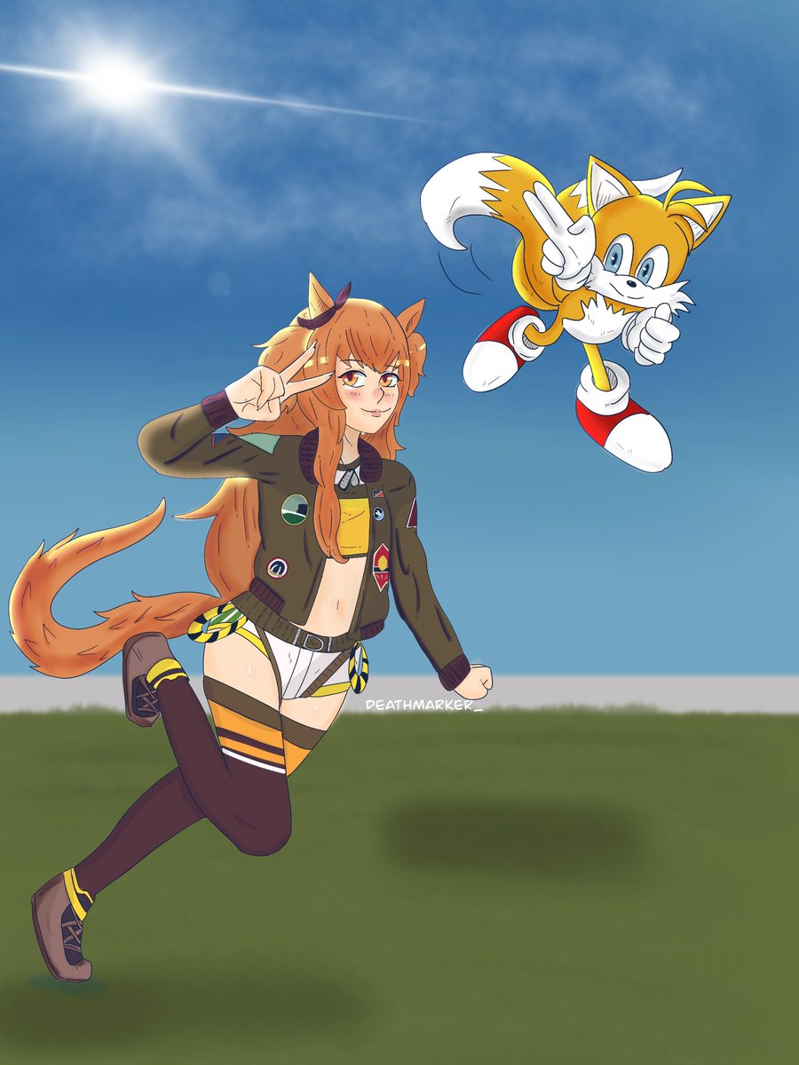 thomas_malyk's tweet image. Mayano top gun and Tails #sonic #tails #umamusumeprettyderby #art #anime #fyp was watching the sonic movie while playing Umamusume and drew this I hope people like this i would like to draw more!
