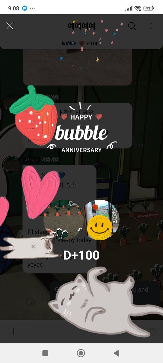 heonalog's tweet image. 100 hari bubble with yeaji! 100 hari juga mondar mandir dari bubble-papago-google translate-vn translator-bubble lagi.