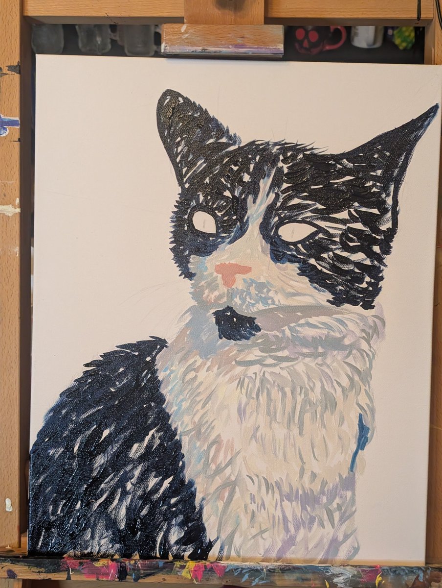 ElonTusk_4Real's tweet image. I have completely ruined my dining room table and I don't care
We eat in the livingroom from now on
I have 13 paintings I'm actively working on right now
Shit has gotten CRAZY
Thank you all for you support
You guys have changed my life this year