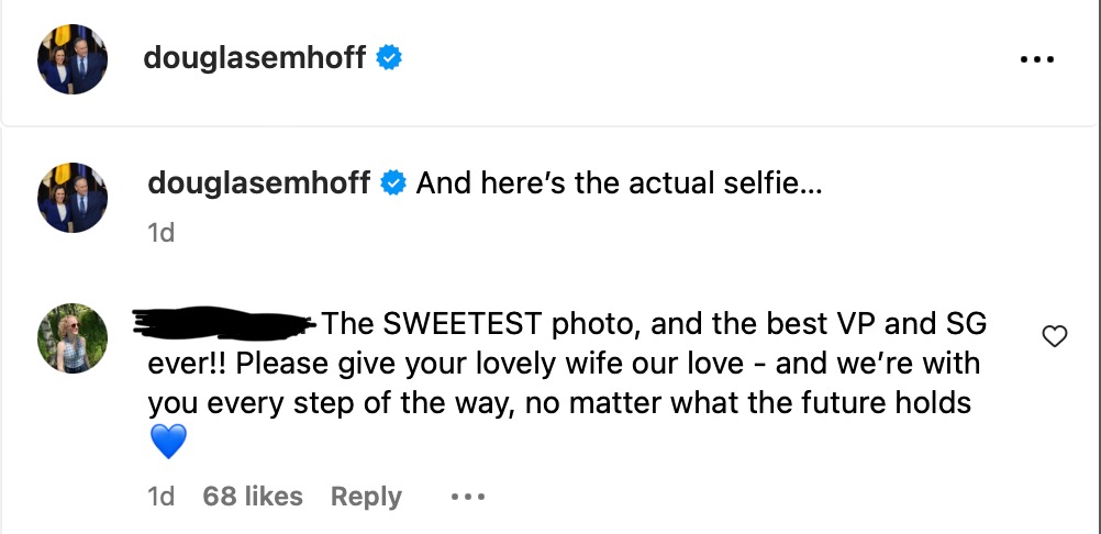 virtueemoir29's tweet image. no big deal, just my comment on @DouglasEmhoff's instagram post from last night being featured in this sweet article by The List ๐ฅน
๐: thelist.com/1919287/kamalaโฆ