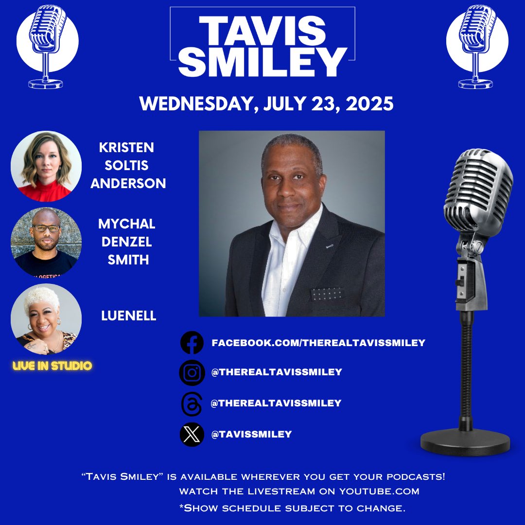 tavissmiley's tweet image. #kbla1580 #unapologeticallyprogressive #tavissmiley #tavissmileyshow #kristensoltisanderson #mychaldenzelsmith #luenell #hackshbomax #theapollo #thattimeofmonth #invisibleman #stakesishigh #trumppresidency #codebook #echeloninsights #theblackvote @KSoltisAnderson
