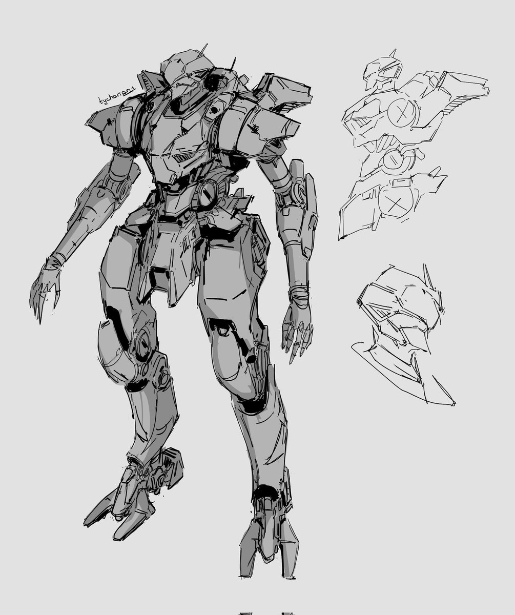 IGNITION_Game's tweet image. A late variant of the original 3rd-Generation Combat Frame, the SI/CF-13c GRIM REAPER is the result of an end-of-service-life refit of Spectre Industries' best-selling product. With the inclusion of Apocrytech alloys and composites, the Reaper’s overall mass has been reduced