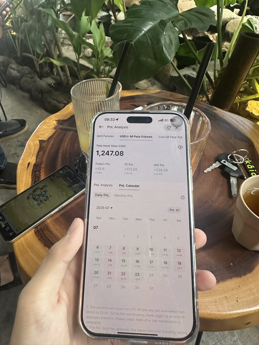 Mới đi cà phê với ông anh chạy BOT BingX bên mình.

Ổng khoe nạp 1,000$ vốn ban đầu, giờ lãi 250$ sau 2 tuần.

Anh em đừng so sánh với việc tự đánh tay nhé, BOT nó trade rỉa rỉa mà. Thu nhập thụ động thế cũng êm.

BOT MIỄN PHÍ liên hệ Telegram: @KienTrinhGD!