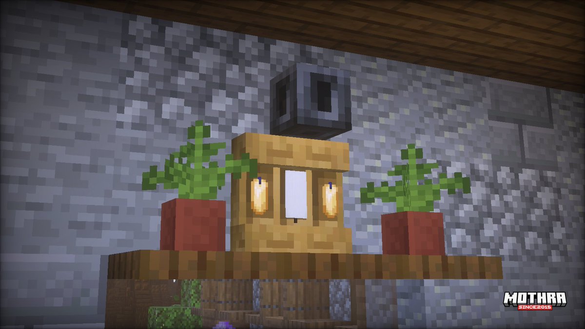 Mothra090900's tweet image. 棚の使い方
つまりこういうことか　神棚

#Minecraft