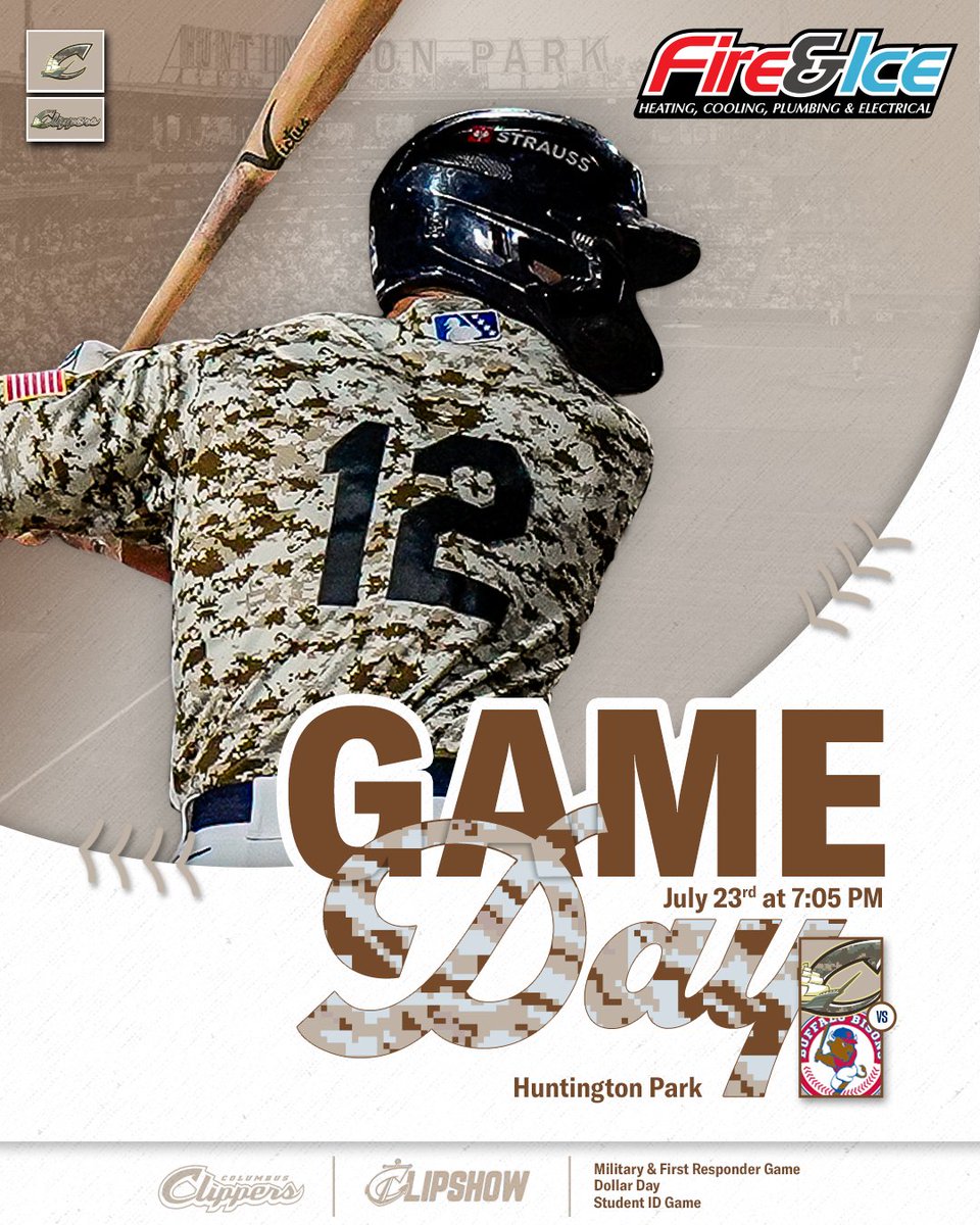 CLBClippers's tweet image. Right back to it
First pitch is scheduled for 7:05pm, gates at 6:00pm
🎟️: atmilb.com/3zeMBv2
🔥: @fireandiceac