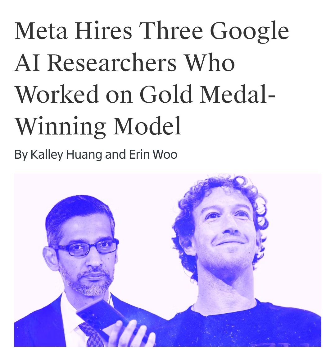 ai_for_success's tweet image. 🚨 Meta just hired 3 Google researchers who worked on the IMO gold-winning model.
If LLaMA-5 flops after all this poaching , it might go down as the biggest disaster of the decade.