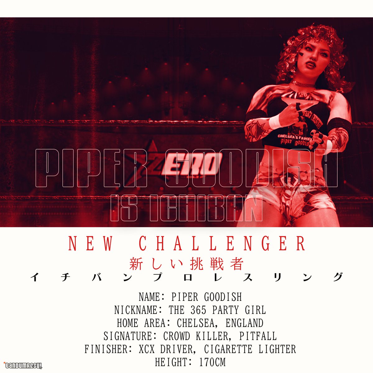 ICHIPRO_2K's tweet image. 𝐍𝐄𝐖 𝐂𝐇𝐀𝐋𝐋𝐄𝐍𝐆𝐄𝐑! 𓄿✩°｡ ⋆  
PIPER GOODISH IS #ICHIBAN!  
[#WWE2K25 #CAW #HLR #ICHIPRO]