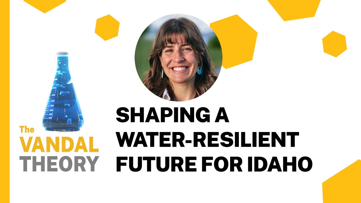 uidaho's tweet image. Kendra Kaiser is the director of the Idaho Water Resources Research Institute. In the first episode of a summer season of “The Vandal Theory,” she shares how the institute is identifying and filling critical water research gaps across Idaho. Listen at ow.ly/rT3150WtJzR.