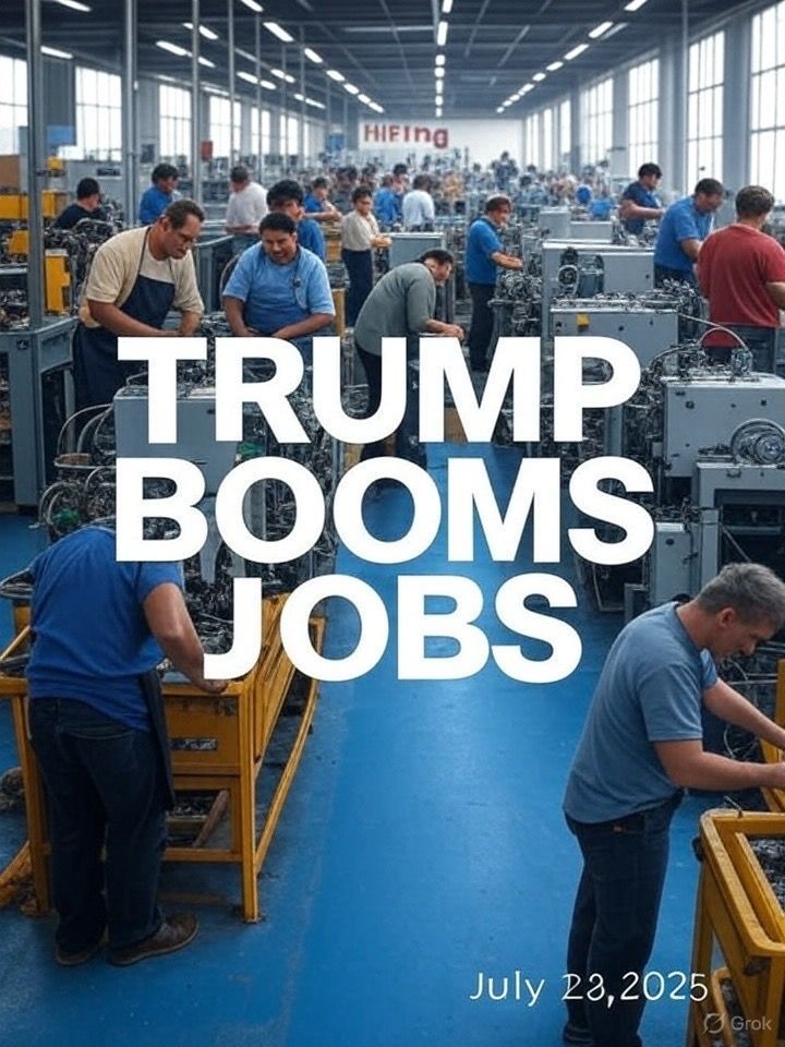 MelaniaTrumpRAW's tweet image. Jobs are booming with Trump at the helm! 🇺🇸 Time to celebrate? Yes, party hard! No, focus on work‼️ #AmericaFirst