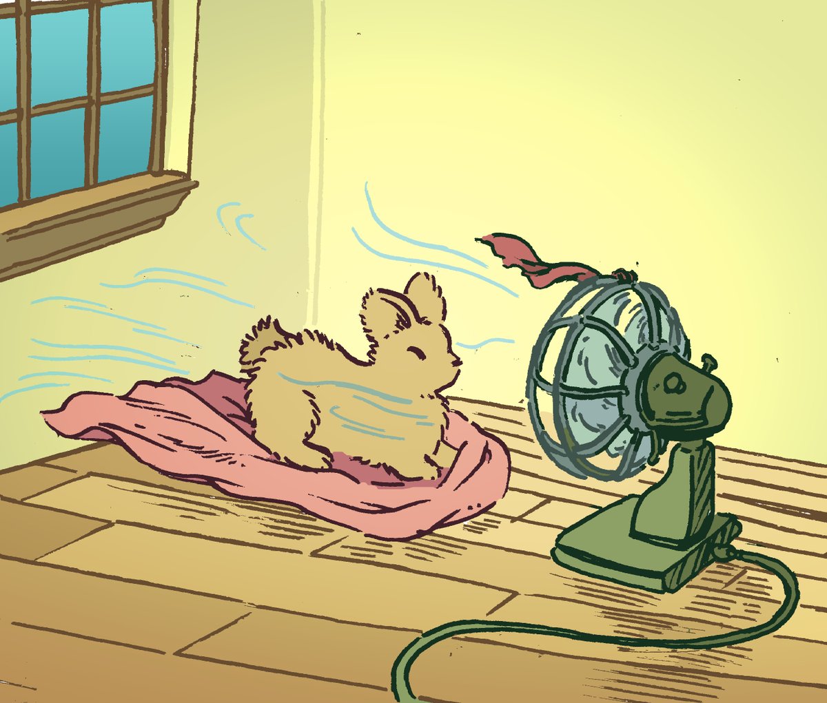 willquinnart's tweet image. Daily bunny no.3024 needs to cool off a bit