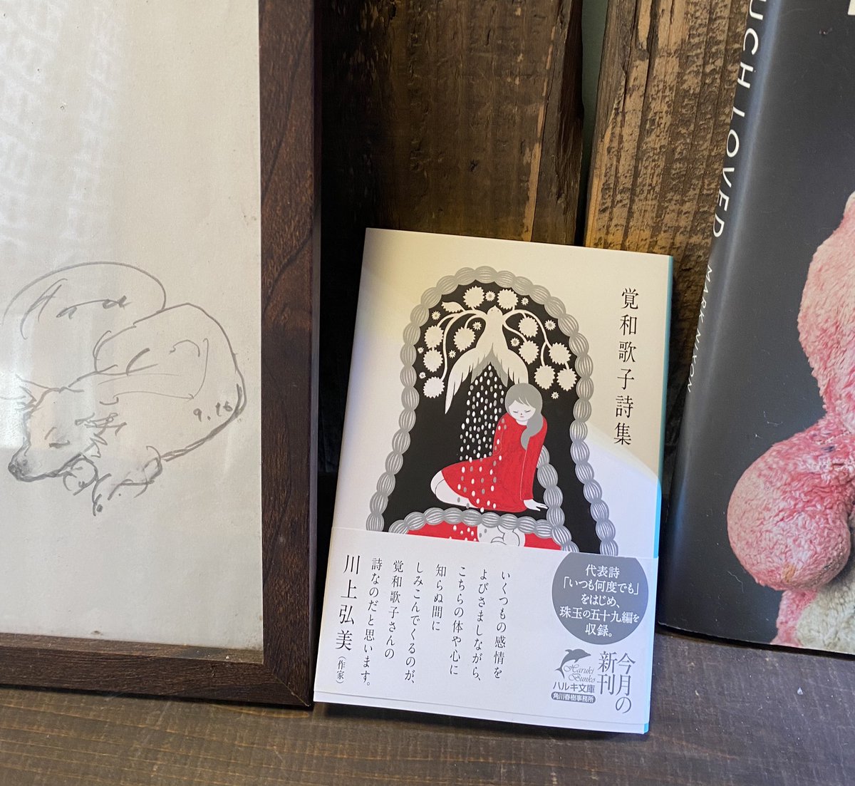 norain_u's tweet image. 先日、入船亭扇辰師匠と奥様で詩人の覚 和歌子さんがプライベートで遊びにきてくださいまして、
ぜひお客さまへとの事で詩集をいただきました
おひとり席に置いておきますね
和歌子さんは千と千尋の神隠しの主題歌「いつも何度でも」を作詞した方です