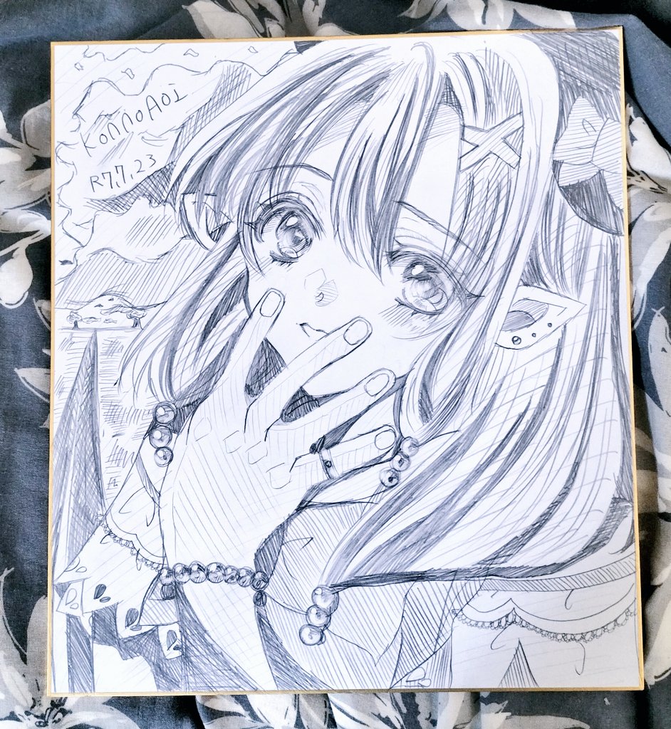 navyao1006's tweet image. シャープペンシルでオリキャラのエルフちゃんのイラスト描きました〜見てくれたら嬉しいです
#イラスト
#アナログ画