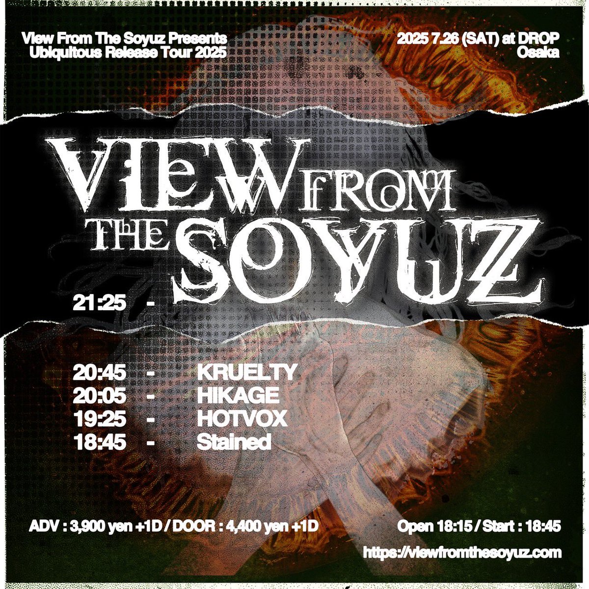 HOTVOX (@hotvox_) on Twitter photo 【タイムテーブル公開】
2025.7.26(sat)
<a href="/vfts_freehill/">View From The Soyuz</a> pre.
“Ubiquitous Release Tour 2025”
@アメリカ村DROP
取り置き解禁に伴い、
DM•HPからの予約も承ります📩 【タイムテーブル公開】
2025.7.26(sat)
<a href="/vfts_freehill/">View From The Soyuz</a> pre.
“Ubiquitous Release Tour 2025”
@アメリカ村DROP
取り置き解禁に伴い、
DM•HPからの予約も承ります📩