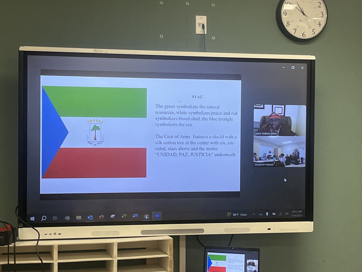 Elisabeth Howell (@elisabeth13) on Twitter photo Many thanks to Dr. Lawo Sukam from <a href="/TAMUArtSci/">Texas A&M Arts & Sciences</a> for sharing with our World Language teachers about Equatorial Guinea! #langchat Many thanks to Dr. Lawo Sukam from <a href="/TAMUArtSci/">Texas A&M Arts & Sciences</a> for sharing with our World Language teachers about Equatorial Guinea! #langchat