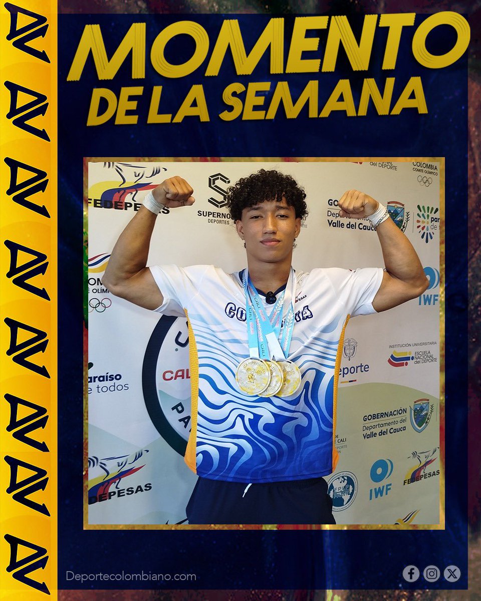 DeportColombia's tweet image. #MomentoDC 💫 | Panamericano de Pesas 🏋️
Con un botín de 33 medallas (13🥇, 14🥈, 6🥉), la delegación fue protagonista en el Panamericano de Levantamiento de Pesas, celebrado en Cali.
Tres campeones absolutos y dos récords mundial sellaron el resultado tricolor 💛💛💙❤️🔥.