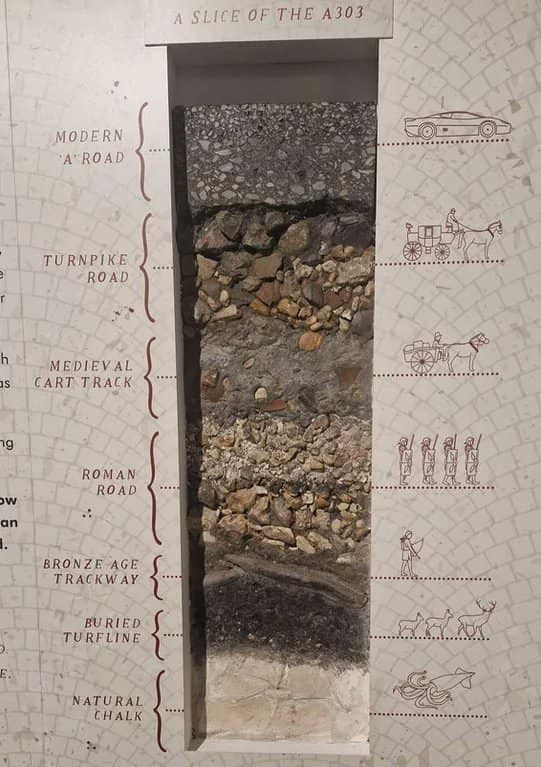 DabsMalone's tweet image. This core sample from the A303 isn't just dirt. It's history.
Bronze Age paths, Roman stone, medieval tracks, all stacked beneath our tires.
So what comes after asphalt?
Roads that charge your EV, heal themselves, and light up at night?
The next layer better earn its place.