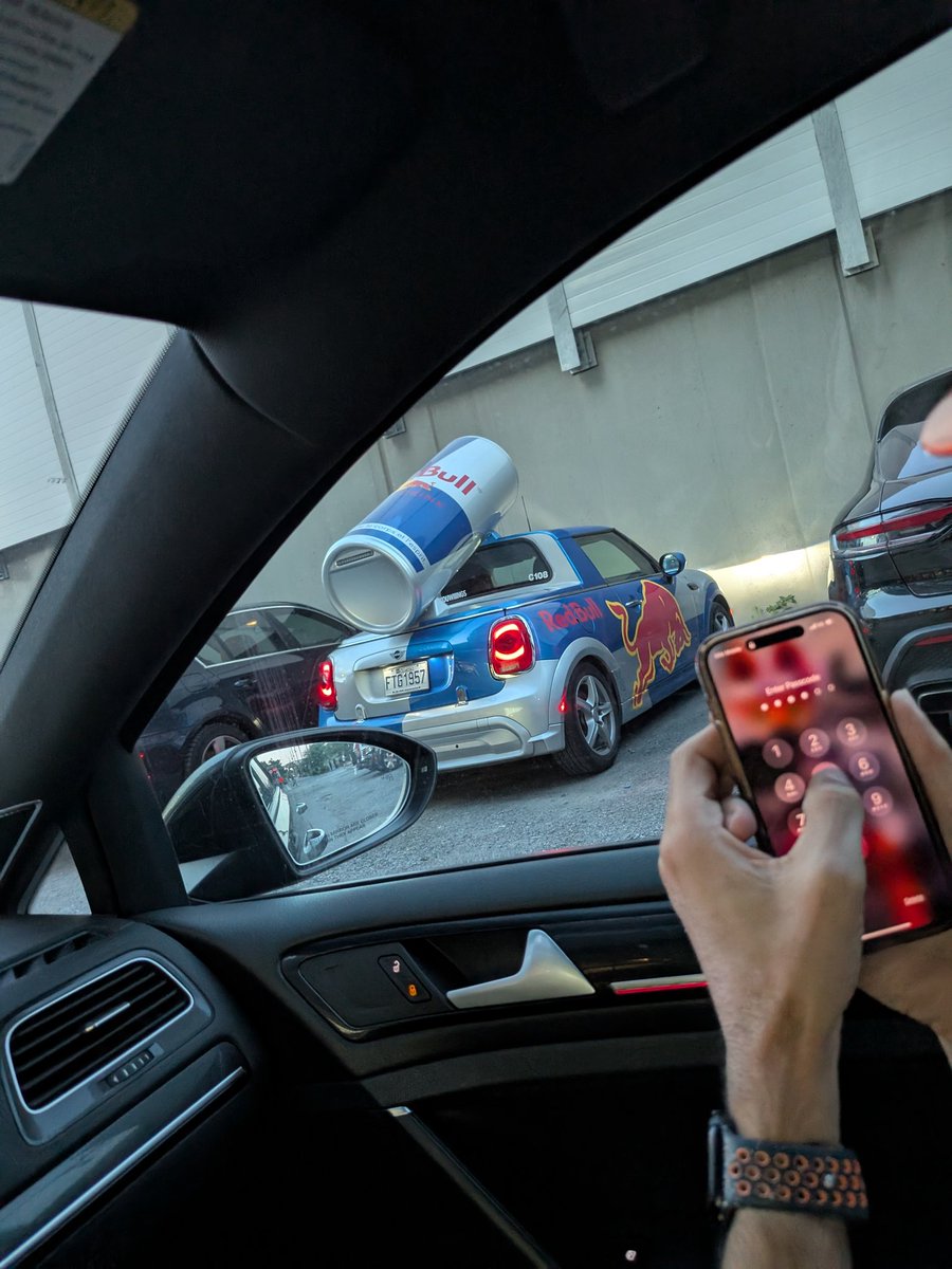 REDBULL CAR PARKED AT MY APARTMENT