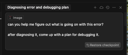 SherryYanJiang's tweet image. had an expo bug today. just switched to claude opus (yolo) in @cursor_ai, asked it to debug + plan + fix.
it worked in mins. what a time to be alive...