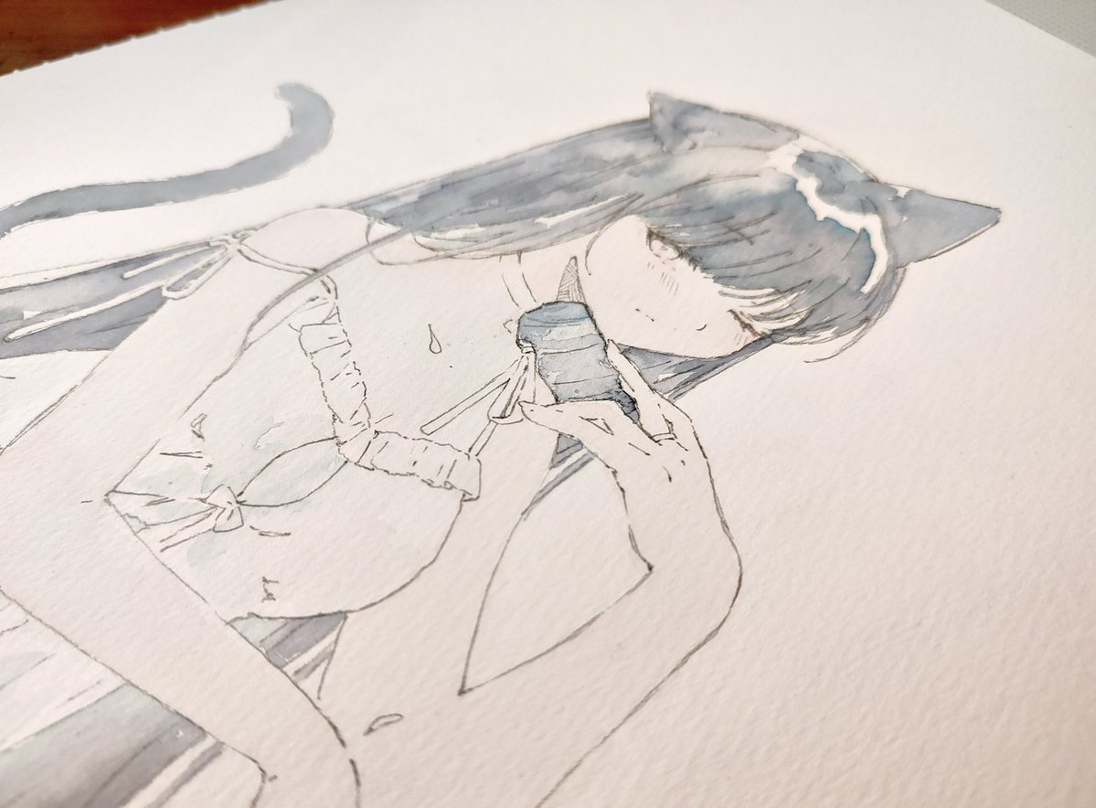 home_504's tweet image. ねこ
#wip #透明水彩