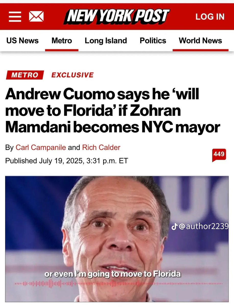 MilOnYourMind's tweet image. Is this supposed to scare us into voting for him?
#NYC #NYCMayor #AndrewCuomo #ZohranMamdani
