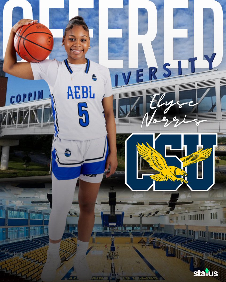 Blessed to receive my first offer from Coppin State University! 🦅💙 Truly thankful for this opportunity and to the coaching staff for believing in me. The journey is just getting started — let’s keep working! #AGTG <a href="/Ladygrooms27/">Coach Lady grooms</a> <a href="/aeblgirlz/">AEBL</a>