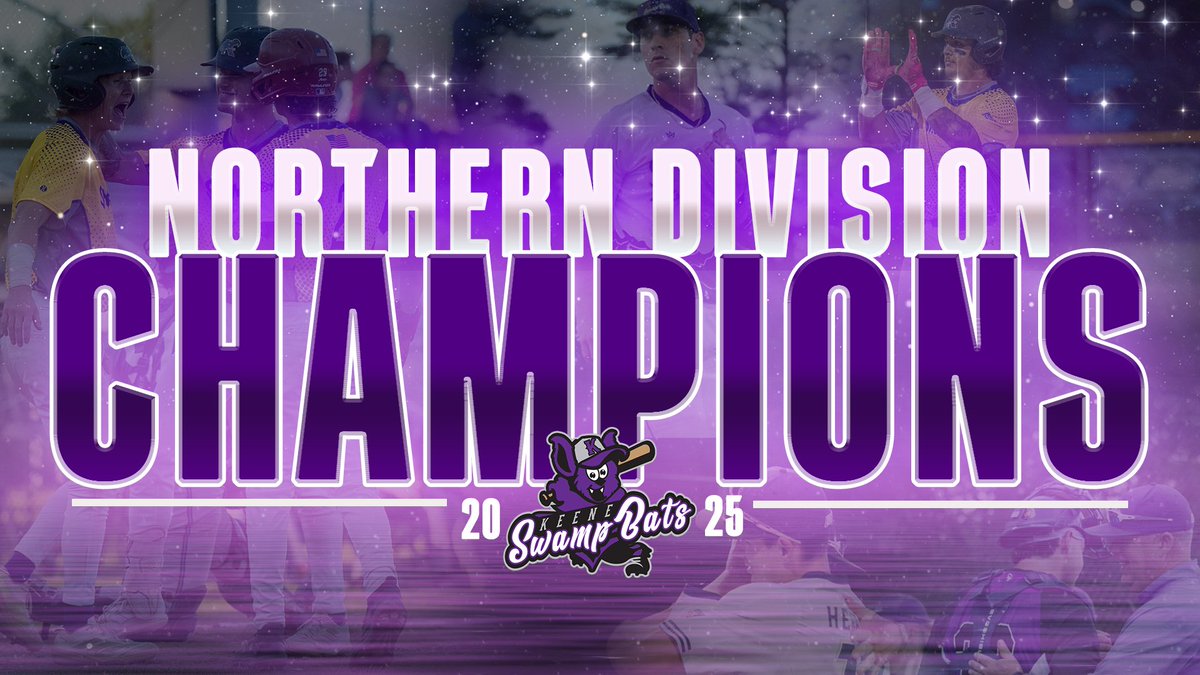 swampbats_keene's tweet image. WE THE NORTH! Your Bats (27-11) have clinched the Northern Division regular season title and will be the No. 1 seed in the division when the playoffs begin on August 1!
We currently lead @BristolBluesCT by a game and a half for the best overall record in @TheNECBL.
