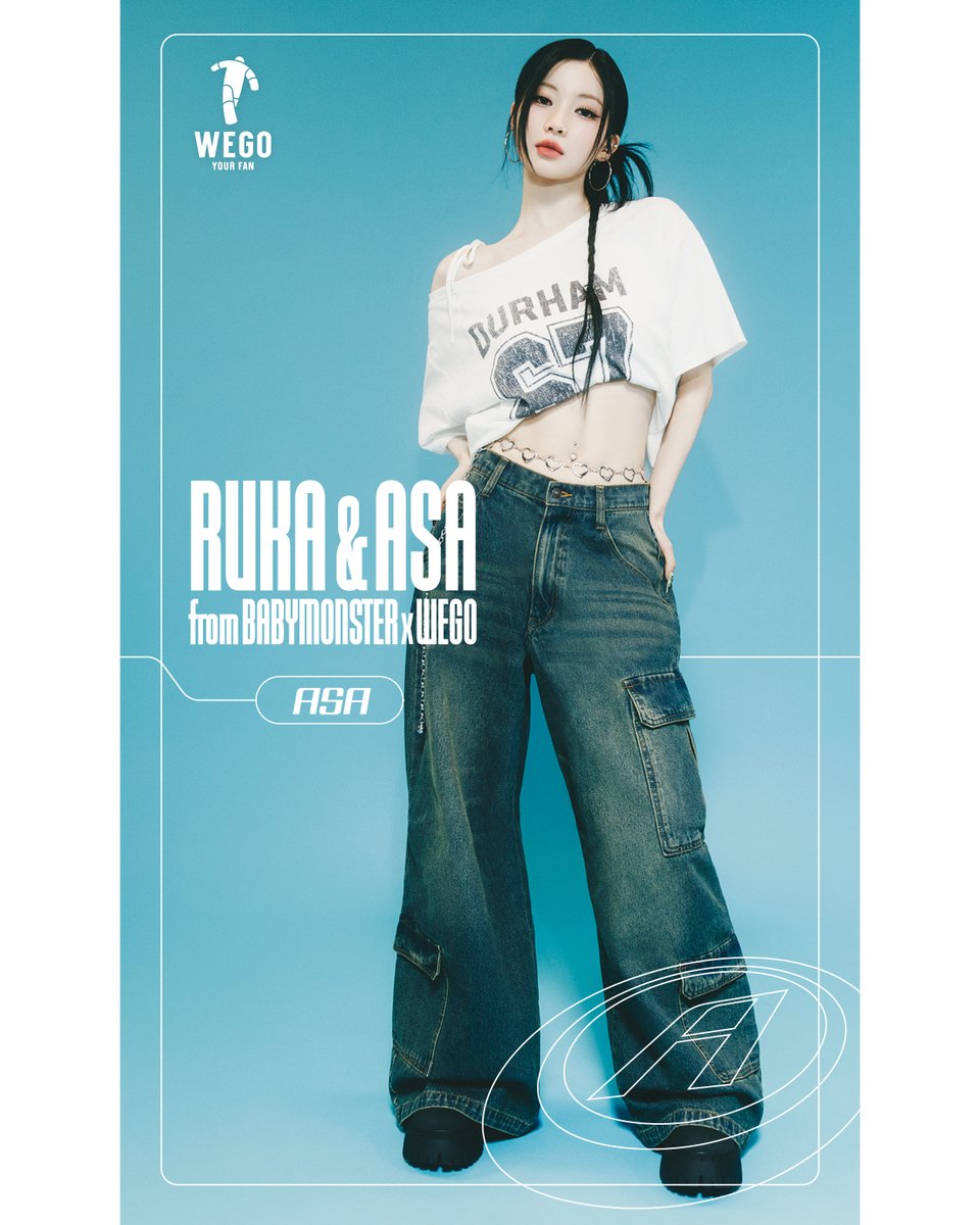 _BABYMONSTER_JP's tweet image. [📢] #BABYMONSTER_INFO

WEGO 2025 SUMMER VISUAL “STREET STYLE”
feat. RUKA &amp;amp; ASA from BABYMONSTER

#WEGO 全店舗のBGMを
#BABYMONSTER がジャック中😈
ぜひ遊びに行ってみてね❤️

✨STREET STYLE check now!
▶︎▶︎▶︎wego.jp/pages/f-cts-ba…

#RUKA  #ASA #루카 #아사
#베이비몬스터…