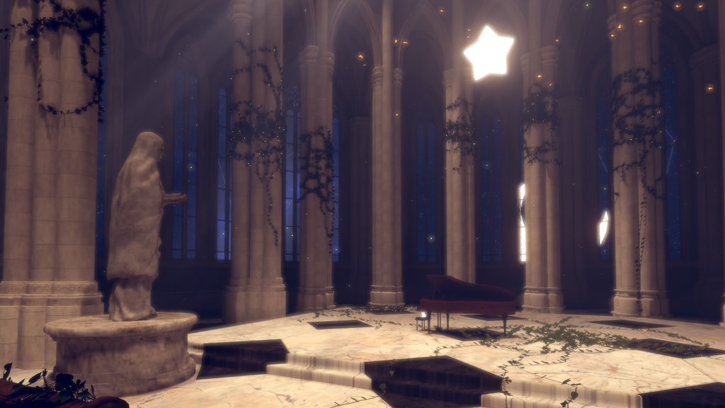 【VRChatワールド記録】

星々がまたたく空の下の大聖堂
こっそり祈りをささやけば
空を泳ぐ鯨が夢を運ぶ

🔹World：星巡りの大聖堂 ～ Charlotte's Moonlight Cathedral
🔹By：Charlotte（シャル）

vrchat.com/home/launch?wo…

#VRChat #VRChat_world紹介 #VRChatPhotography