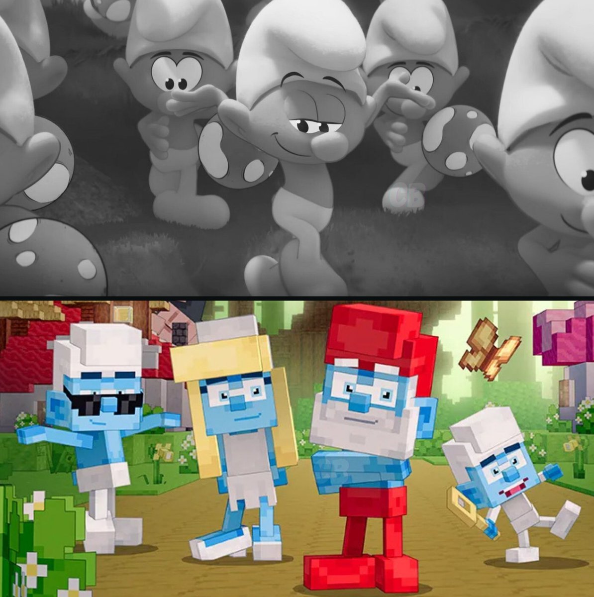 TheCartoonBase's tweet image. Influencer Smurf has returned in the Minecraft x Smurfs collab despite beeing removed from the ‘Smurfs’ movie completely.
The smurf might've been a Minecraft influencer. 😉