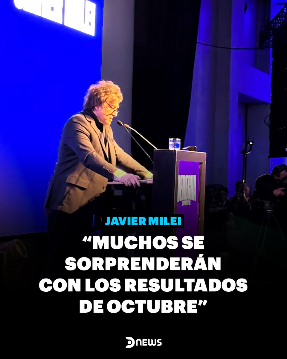 DNewsOK's tweet image. 🇦🇷🗣️ "Muchos se sorprenderán con los resultados de octubre" | Así lo afirmó Javier Milei durante su discurso en la "Derecha Fest", el evento libertario realizado en la ciudad de Córdoba. El presidente argentino destacó los avances de su gobierno y recordó los logros en materia de…