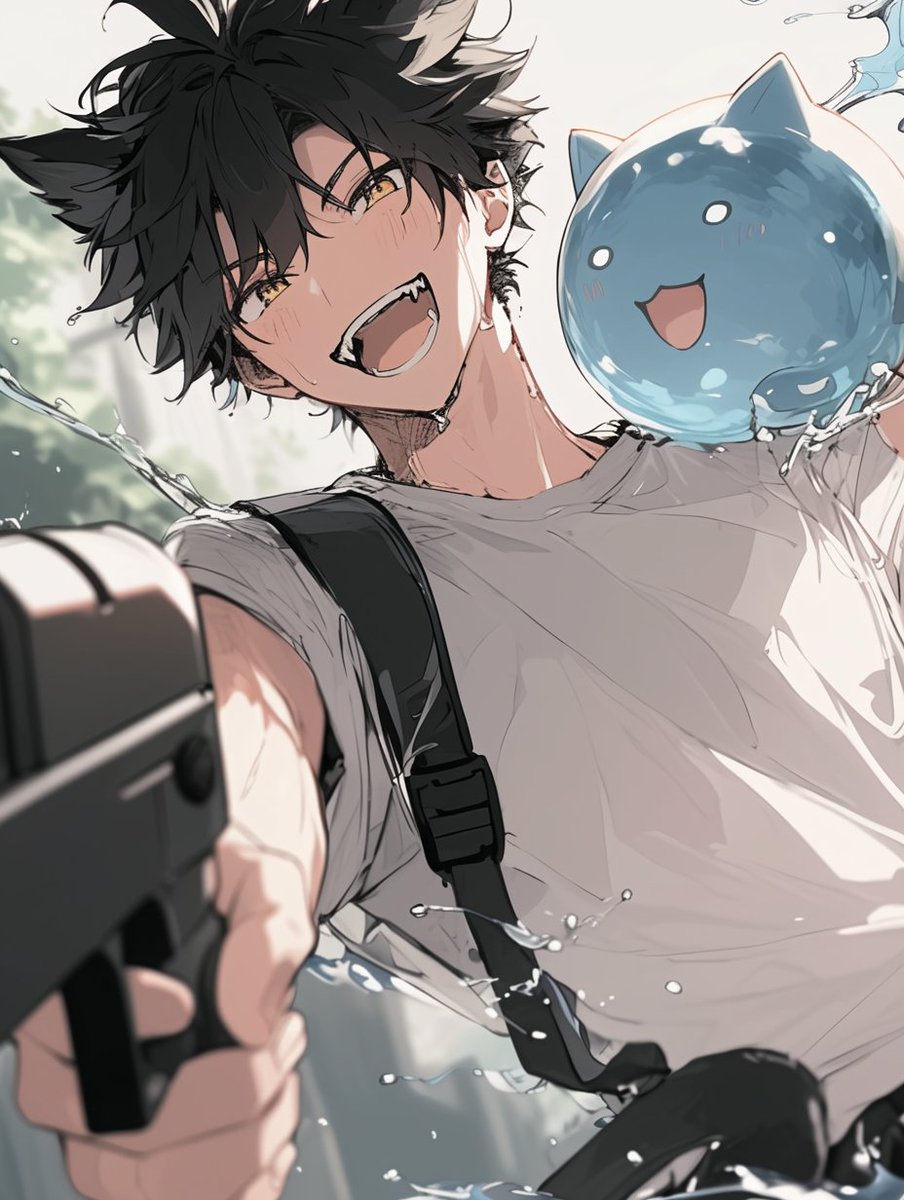 暴れるぜ！

(水鉄砲です)